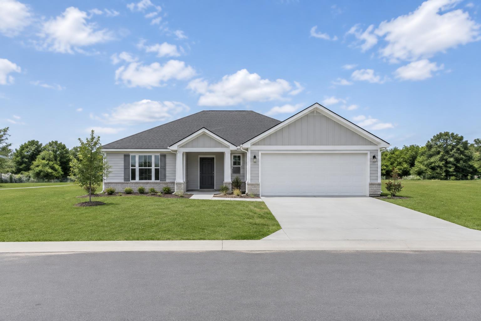 The Grace Model Ranch style proposed front exterior